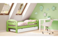 Łóżko dziecięce drewniane Wiola zielone łóżko