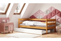 Łóżko dziecięce drewniane wysuwane Ola II łóżko w kolorze olchy