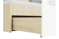 Łóżko młodzieżowe Jowiza 17 z szufladami 90x200 - buk fjord / biały / szara platyna łóżko 14