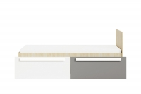 Łóżko młodzieżowe Jowiza 17 z szufladami 90x200 - buk fjord / biały / szara platyna łóżko 8