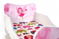 Łóżko dziecięce Happy Fairy - biały / różowy Łóżko dziecięce happy fairy - biały / różowy