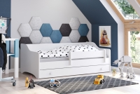 Łóżko dziecięce pojedyncze z materacem i stelażem Jeremy 80x160 łóżko do pokoju dziecięcego