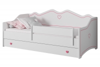 Łóżko dziecięce pojedyncze Lily 80x160 - biały łóżko dziecięce Lily