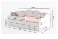 Łóżko dziecięce pojedyncze Lily 80x160 - biały łóżko Lily dla dziecka