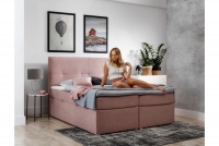 Łóżko kontynentalne Arturo 160x200 różowe łóżko sypialniane z materacem 