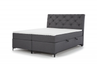 Łóżko kontynentalne Berylio 180x200 szare łóżko z wysokimi nóżkami 