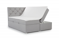 Łóżko kontynentalne z pojemnikami Bralin - 180x200 łóżko z pojemnikiem na pościel otwieranym na bok 
