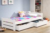 Łóżko dziecięce parterowe Sandio z szufladami  łóżko dla trzylkatka