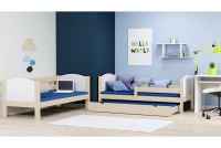 Łóżko piętrowe drewniane Feliks II 3 os. łóżko w kolorze wanilii