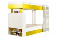 Łóżko piętrowe Mobi MO19 90x200 - biały / żółty łóżko piętrowe Mobi