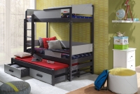Łóżko piętrowe Quatro łóżko piętrowe z szufladami