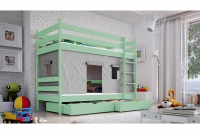 Łóżko Revio piętrowe PP 011 Certyfikat zielone łóżko piętrowe