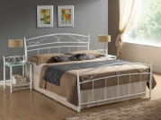 Łóżko Siena 120x200 - biały białe metalowe łóżko