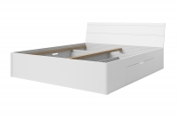 Łóżko do sypialni Beta 51 z szufladami 160x200 - biały białe łóżko z szufladami