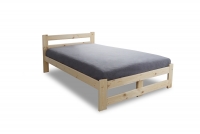 Łóżko sypialniane drewniane 120x200 Garifik E3  łóżko sosnowe z niskim wezgłowiem