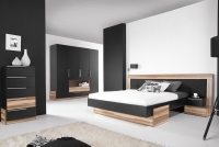 Łóżko sypialniane Morena 160x200 czarne meble do sypialni