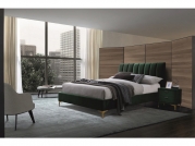 Łóżko tapicerowane  Mirage Velvet 160x200 - zielony / złoty Łóżko tapicerowane  mirage velvet 160x200 - zielony / złoty