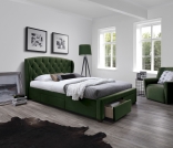 Łóżko tapicerowane Sabrina 160X200 ciemny zielony Łóżko tapicerowane sabrina 160x200 ciemny zielony