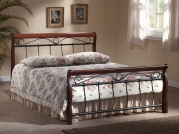 Łóżko tapicerowane Venecja 160x200 - antyczna czereśnia klasyczne łóżko sypialniane 