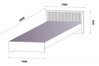 Łóżko z lamelami Latte 140x200 - artisan/czarny łóżko wymiary