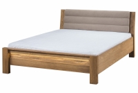 Drewniane łóżko Velvet 76 z tapicerowanym wezgłowiem 160 x200 - latte / dąb rustical Drewniane łóżko Velvet 76 z tapicerowanym wezgłowiem 160 x200 - latte / dąb rustical