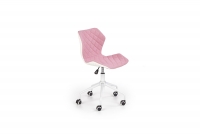 Fotel obrotowy Matrix 3 - jasny różowy / biały MATRIX 3 fotel młodzieżowy jasny różowy / biały