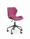 Fotel obrotowy na kółkach Matrix - czarny / różowy różowy fotel na kółkach