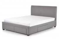 Łóżko tapicerowane z szufladami Modena 140X200 - popiel łóżko do sypialni halmar