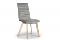 Krzesło tapicerowane Modern 2 na drewnianych nogach - szary Salvador 17 / nogi buk szare krzesło na drewnianych nogach
