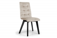 Krzesło tapicerowane Modern 4 na drewnianych nogach - beż Salvador 02 / czarne nogi beżowe krzesło na czarnych nogach
