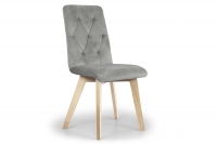 Krzesło tapicerowane Modern 5 na drewnianych nogach - szary Salvador 17 / nogi buk szare krzesło na drewnianych bukowych nogach