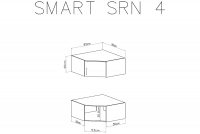 Nadstawka do szafy narożnej Smart SRN4 - antracyt 