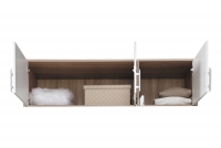 Nadstawka do szafy Smart SRN2 - 150 cm - biały lux / dąb sonoma trzydrzwiowa nadstawka do szafy