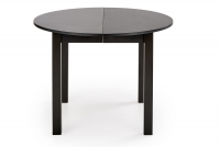 Okrągły stół rozkładany Neryt 102-142x102 cm - czarny okrągły czarny stół