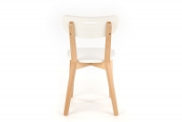 Krzesło drewniane Intia - białe / buk lakierowany drewniane bukowe krzesło