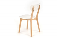 Krzesło drewniane Intia - białe / buk lakierowany bukowe krzesło