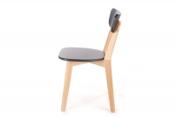 Krzesło drewniane Intia - czarny / buk lakierowany krzesło z litego drewna