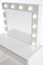 Nowoczesna toaletka Hollywood z podświetleniem - biały nowoczesna toaletka hollywood z podświetleniem - biały