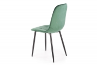 Nowoczesne krzesło tapicerowane K417 z metalowymi nogami - ciemny zielony velvet Nowoczesne krzesło tapicerowane K417 z metalowymi nogami - ciemny zielony velvet