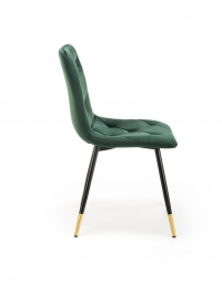 Nowoczesne krzesło tapicerowane K438 - ciemny zielony nowoczesne krzesło tapicerowane k438 - ciemny zielony