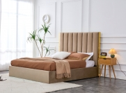 Łóżko tapicerowane 160x200 Palazzo - beżowy / złoty palazzo łóżko 160, beżowy / złoty