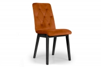 Krzesło tapicerowane Platinum 5 - rudy Salvador 14 / czarne nogi pomarańczowe krzesło na czarnych nogach