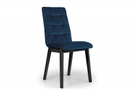 Krzesło drewniane Platinum 4 z tapicerowanym siedziskiem - granat Salvador 05 / czarne nogi granatowe krzesło do jadali