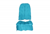 Poduszki do fotela bujanego Dalmis fotel bujany z niebieską poduchą