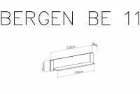Półka wisząca Bergen 11 - 120 cm - biały Półka wisząca Bergen 11 - biały - wymiary