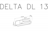 Półka wisząca Delta DL13 - 110 cm - dąb / antracyt Półka wisząca Delta DL13 - 110 cm - dąb / antracyt