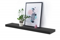 Półka wisząca Loftia 120 cm - czarny mat półka do salonu