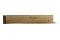 Półka wisząca Lucas 35 - 155 cm - dąb artisan / czarny mat Półka wisząca