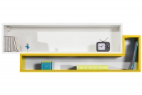 Półka wisząca Mobi MO14 - 115 cm - biały / żółty wisząca żółty półka