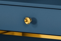 Toaletka z szufladą Naemo 09 - błękit ciemny granatowa toaletka na złotych nogach